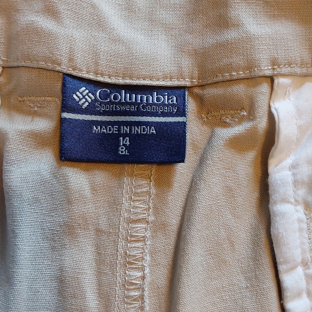 Columbia‎ PFG Shorts Women's Size 14 Stretch Khaki 8" Outdoors Fishing - Picture 4 of 11